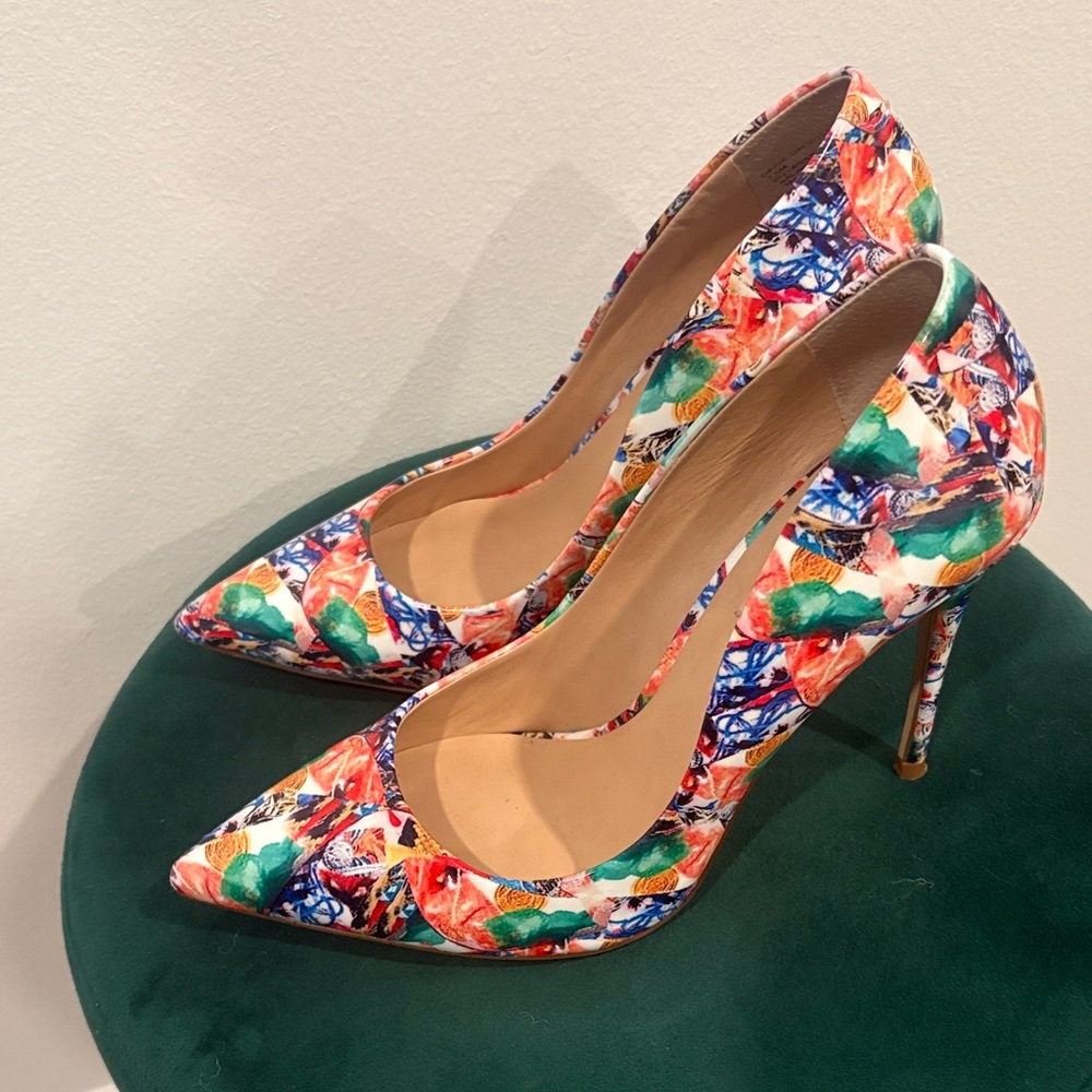 Steve Madden Colorful Floral Heels